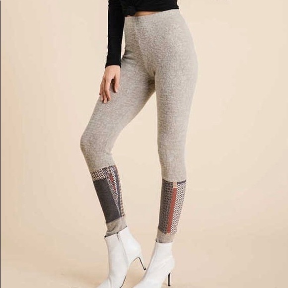 SOFT FUZZY LEGGINGS WITH PATCH DETAILS - Picture 5 of 12